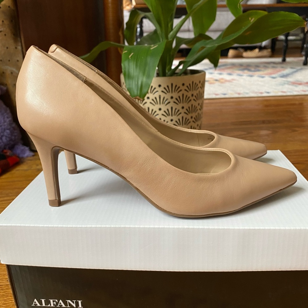 Macy’s Alfani Nude Pointed Toe Pump